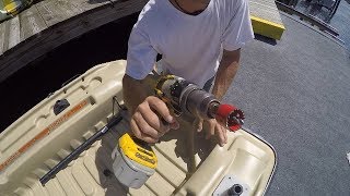 Adding a Scupper to my Plastic Boat [upl. by Pallaten]