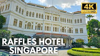 Raffles Hotel amp JW Marriott South Beach Walking Tour Singapore Walking Tours 4K [upl. by Lourie]