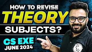 How To Revise Theory Subjects Score HIGH with this Strategy😍😍  CS Executive June 2024 [upl. by Atteyek]