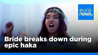 Emotional wedding Haka moves Maori bride to tears NZ  euronews 🇬🇧 [upl. by Rogerson]