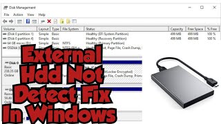 How To Fix External Hard disk not Detect in Windows Very Easy Method Repair External HDD  Fix Error [upl. by Thedric]