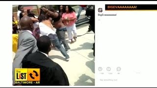 AROUND BALTIMORE Randallstown HS graduation brawl goes viral [upl. by Meng]