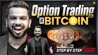 Option Trading in Cryptocurrency  Bitcoin Trading on Delta Exchange India Demo [upl. by Nide]