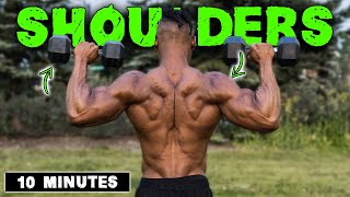 10 MINUTE LIGHTWEIGHT DUMBBELL SHOULDER WORKOUT [upl. by Krock821]