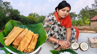 Village Style PATISHAPTA PITHA Recipe  কনকনে শীতে খুব সহজে বানিয়ে ফেলুন । পাটিসাপটা পিঠা রেসিপি [upl. by Eilahs]