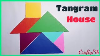 4 types of Tangram House 🏠  Tangram Buildings [upl. by Chilson]