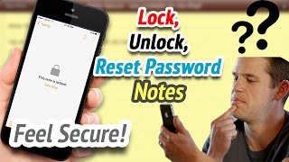 How to Lock your Notes Change password Reset password Notes  2017 [upl. by Eniawtna]