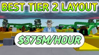 BEST TIER 2 LAYOUT FACTORY SIMULATOR  Roblox Factory Simulator [upl. by Jerri324]