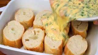 The most delicious recipe made with stale bread and eggs Simple and delicious [upl. by Holbrook427]