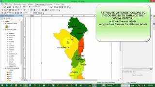 Creating Map of Volta Region showing District Caps and Regional Cap [upl. by Arocal]