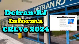 Detran RJ Informa CRLVe 2024 [upl. by Ynetruoc]