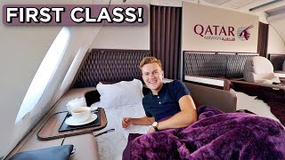 Qatar Airways A380 First Class Review  FINALLY [upl. by Mcgean]