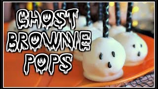 Ghost Brownie Pops  Halloween Recipe [upl. by Brandenburg]