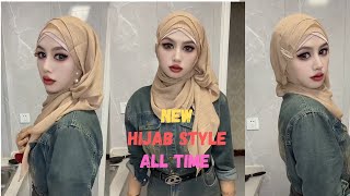 New Hijab Style All Time🧕How To Make Hijab✅Hijab Tutorial [upl. by Mazur]