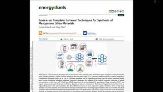 Review on Template Removal Techniques for Synthesis of Mesoporous Silica Materials [upl. by Roldan937]