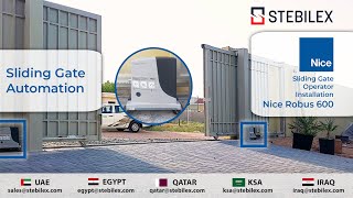 Sliding Gate Automation in Dubai UAE KSA Qatar Egypt  Nice Robus 600  Stebilex Systems [upl. by Kamila830]