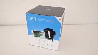 Ring Spotlight Cam Unboxing and Sample Video [upl. by Armalla926]