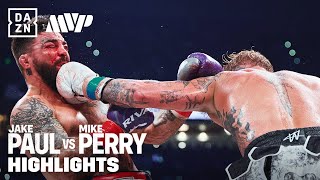 FIGHT HIGHLIGHTS  JAKE PAUL VS MIKE PERRY [upl. by Lakym]