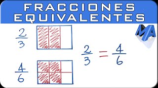 Fracciones equivalentes  Explicación gráfica y numérica [upl. by Raynard]