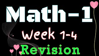 Math 1 Week 14  Revision [upl. by Asilem]