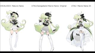 VocaloidUTAU Renai Circulation Macne Nana voice comparison MP3 DL [upl. by Linkoski]