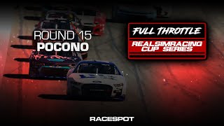 Full Throttle RealSimRacing Cup Series on iRacing  Round 15  Pocono [upl. by Sula]