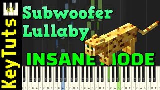 Subwoofer Lullaby from Minecraft  Insane Mode Piano Tutorial Synthesia [upl. by Nulubez]