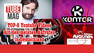 TOP 5 Youtube Kanäle mit den meisten Videoaufrufen in Deutschland [upl. by Os]