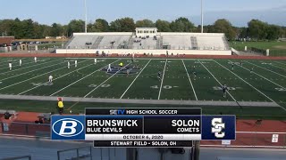 Solon Boys Soccer vs Brunswick 1062020  JV amp Varsity [upl. by Onaireves]