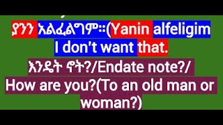 Amharic Phrases For Beginners Easy Amharic LessonLearn AmharicAmharic Languageአማርኛእንግሊዝኛ [upl. by Fatsug281]