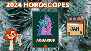 Aquarius January 2024 Horoscope  Tarot Reading [upl. by Katy807]