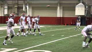 Alabama Quarterbacks and Receivers Run Screen Drills 82314 [upl. by Ybloc480]