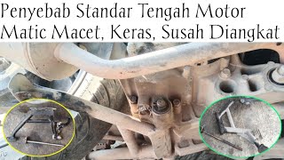 Buka Standar Tengah Motor Matic Macet 100 Berhasil Normal Kembali [upl. by Leatrice]