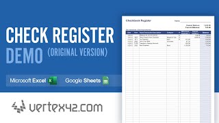 Check Register Template Demo [upl. by Schindler]