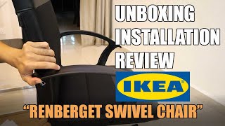 UNBOXING PEMASANGAN DAN REVIEW KERUSI PUSING IKEA RENBERGET [upl. by Elleinnod]