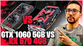 Benchmark PESADO GTX 1060 5GB VS RX 570 4GB  E aí Qual ganha [upl. by Tabatha]