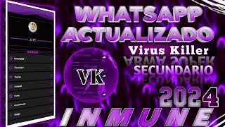 VIRUS KILLERWHATSAPP INMUNE ACTUALIZADO 2024   supper imune antivirus whatsapp mods 2024 [upl. by Wemolohtrab845]