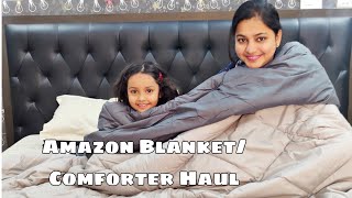 Amazon BlanketComforter Haul 2023  Best Comforter amp Duvet in lower price  Joy Of Rims [upl. by Huberto917]