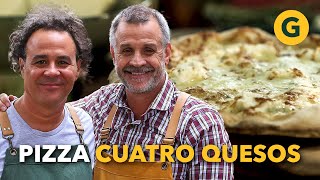 PIZZA CUATRO QUESOS 🍕 RECETA SIMPLE de los MAESTROS DE LA PIZZA  El Gourmet [upl. by Adriel816]