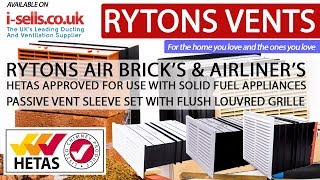 RYTONS AIRLINER PASSIVE VENT SLEEVE WITH LOUVRE AND AIR BRICK VENTS [upl. by Shelburne430]