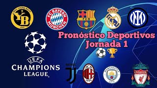 Pronóstico Partidos de Champions League Jornada 1 ⚽🏆📈 [upl. by Antony]