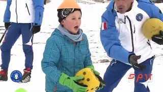 Insegnamento Sci di fondo al bambino con materiali SPM  Teaching cross country skiing [upl. by Mhoj]