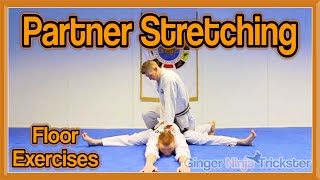 Martial Arts Partner Stretching  Floor Exercises Get High KicksSplits  GNT Tutorial [upl. by Ode524]