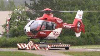 DRF Luftrettung  EC 135 am UniKlinikum Göttingen  Christoph 44  Landung mit Drehung [upl. by Annetta888]