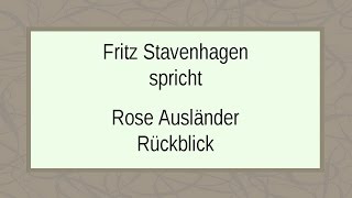 Rose Ausländer „Rückblick“ [upl. by Heiner]