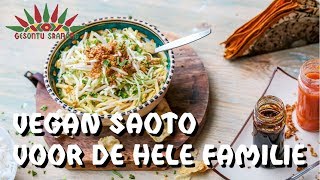 Recept vegan saoto  leer stap voor stap de populairste Surinaams Javaanse soep maken [upl. by Ahtabat]