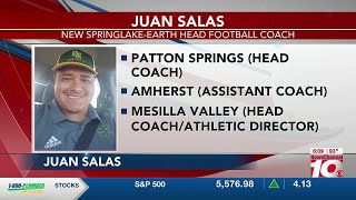 VIDEO SpringlakeEarth hires Juan Salas as head football coach [upl. by Bastien]