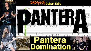 Domination  Pantera  Guitar  Bass TABS Lesson [upl. by Rockafellow202]