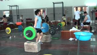 120kg Fast Snatch Pull  High Hang Position [upl. by Najar]