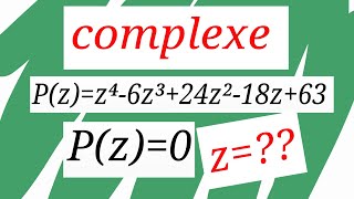 complexe  polynôme de degré 4  factoriser P et résoudre léquation Px0 [upl. by Idnyc]